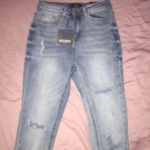 fashionable Denim ripped jeans from misguided